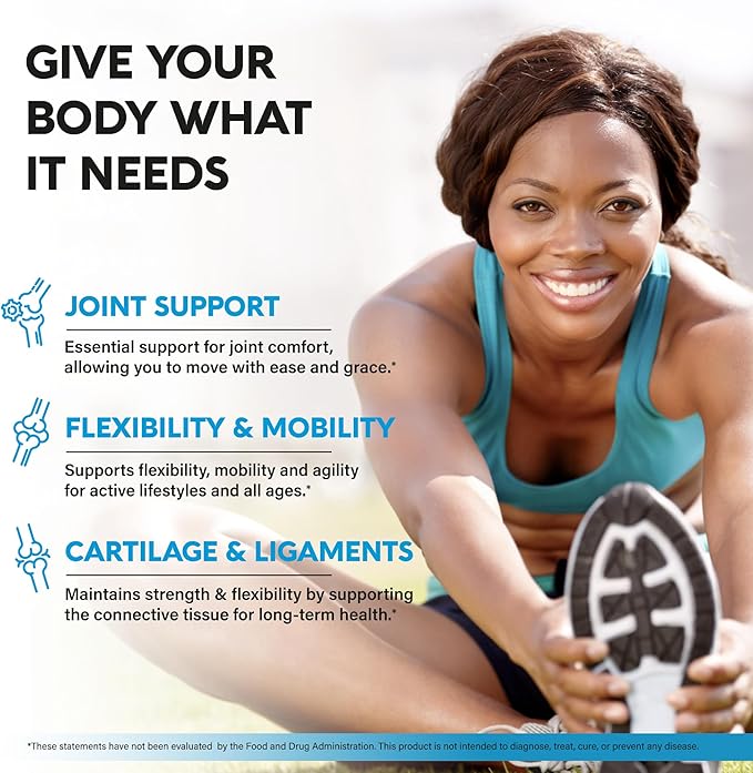 Glucosamine Chondroitin MSM Collagen | HSA | Joint Support Supplement 2800 mg | Made in USA | FSA Approved Product Items | Flexibility Nutritional Vitamins | For Men &amp Women 120 Capsules