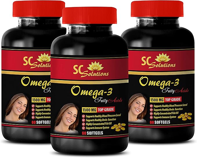 pressuresupport Pills for Women - Omega 8060 (Fish Oil) - Omega 6 Mood - 3 Bottle 180 Softgels