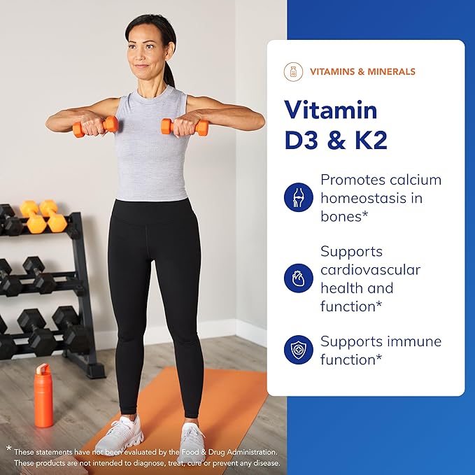 Pure Encapsulations Vitamin D3 &amp K2 - Bone &amp Vascular Health Support - Immune Function Support* - Gluten Free - Non-GMO - 120 Capsules