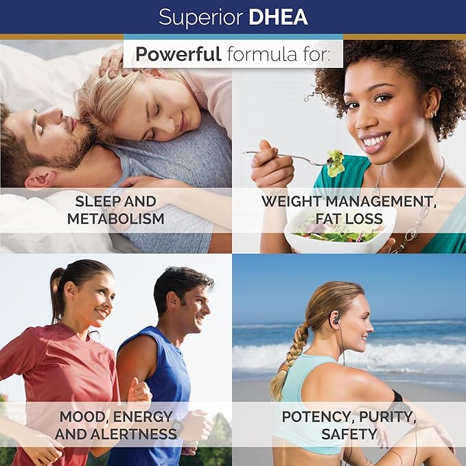 Superior Labs – Extra Strength Natural DHEA – Non-GMO 100 mg Dose 60 Vegetable Capsules – Promotes Healthy Aging in Men &amp Women – Helps Restores Youthful Energy Levels (Pack of 2)