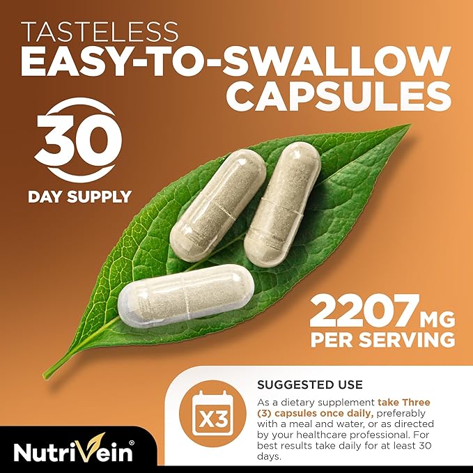 Nutrivein Premium Magnesium L-Threonate &amp Resveratrol Supplement Bundle: High-Absorption Magnesium Threonate and Resveratrol Capsules for Repair Defenses &amp Vitality
