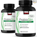 Force Factor ProbioSlim + Prebiotic Fiber Metabolism Booster for Women &amp Men Digestive Health Support Green Tea Extract and Psyllium Husk Fiber 120 Count (Pack of 2)