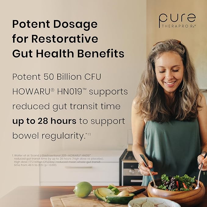Pure Therapro Rx Power Probiotic 100B | 30 Acid Resistant Capsules - 1 Month Supply | 4 Proven Strains 100 Billion CFU | Flora Balance &amp Digestion | NO Refrigeration Required | Non-GMO | Zero Fill