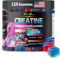 Creatine Monohydrate Gummies 5g (5000mg) Sugar-Free Creatine Pre-Workout Energy Veg Non-GMO for Men &amp Women - 120 Count Cherry Flavor with Blueberry Flavor