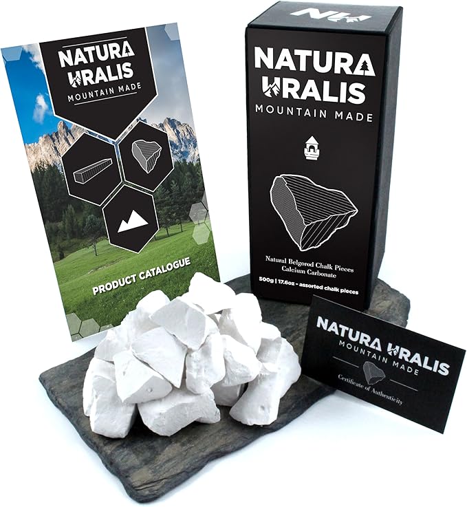 Premium Belgorod Chalk Chunks | 17oz of White Chalk Chunks - Amazing Crunch Satisfying Earthy Velvety and Firm Texture ASMR Sensation Natural Calcium Carbonate