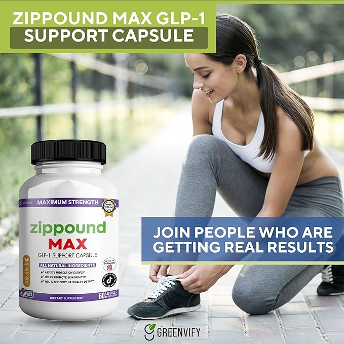 Zippound MAX GLP-1 Support Capsules Maximum Strength All Natural Ingredients 60 Capsules 30-Day Supply (5)