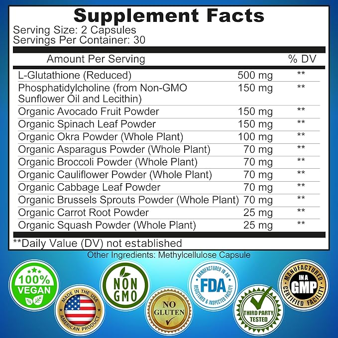 Calcium and Glutathione Duo – Liposomal Glutathione 500mg with Organic Whole Foods + Plant-Based Calcium 500mg (from Aquamin®) Magnesium Zinc D3 K2 &amp Turmeric – Vegan Non-GMO Clean Nutrition
