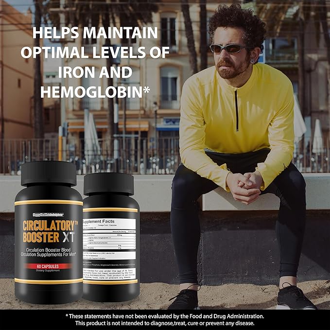 Circulatory Booster XT - Our Best Circulation Booster Blood Circulation Supplements For Men - Advanced Blood Flow Support For Whole Body Circulation Support - Better Blood Flow Blood Circulation Pills