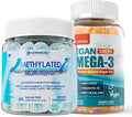 Methylated Multivitamin Gummies 1 Pack with Vegan Omega-3 Gummies 2 Pack