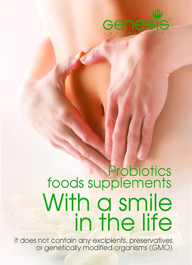 Genesis LABORATORIES Bio Probiotic Supplement 30 Capsules with Bifidobacterium and Lactobacillus spp. 250 mg MegaMix Immune Support Acidophilus Probiotics for Digestive Health Gut Restore Probiotic