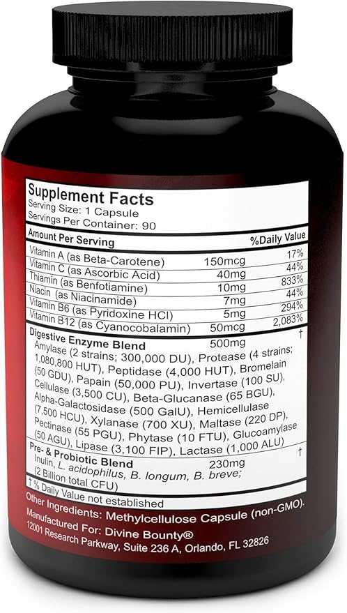 Divine Bounty D-Mannose Capsules &amp Digestive Enzymes with Probiotics Bundle