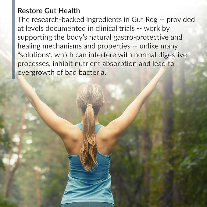 BioTrust Gut Reg Supports a Healthy Gut Lining Helps Restore Gut Health and Helps Relieve Occasional GI Discomfort with PepZin GI L-Glutamine and Ginger Extract Non-GMO Gluten-Free (60 Capsules)