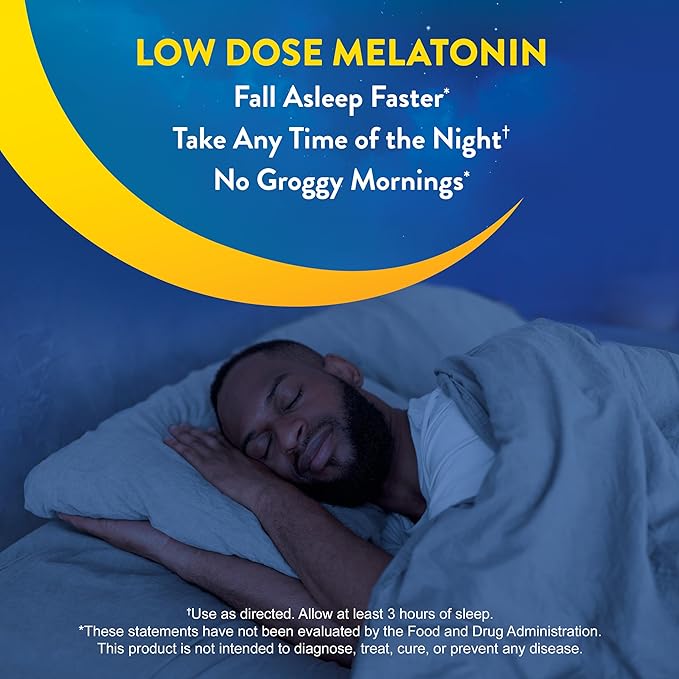 MidNite Back To Sleep Low Dose 1.5 mg Melatonin Sleep Aid Non-habit Forming Herbal Dietary Supplement For Adults Drug-free Gluten-free Lactose-free Vegetarian Vegan 30 Quick Melt Tablets 2 ct