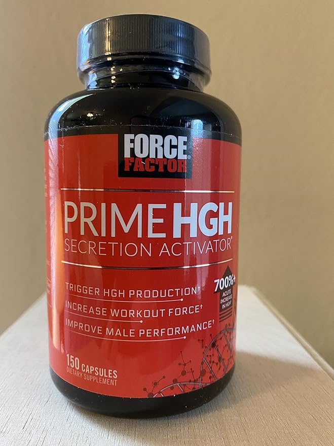 Prime HGH Secretion Activator Supplement for Men with L-Arginine and L-Glutamine to Trigger HGH Production Boost Workout Force and Improve Athletic Performance Force Factor 150 Capsules