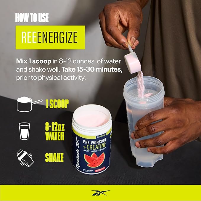 Reebok Performance System Bundle | REEenergize Pre-Workout REEcover BCAA + EAA REEbuild Whey + Collagen | Complete Athletic Performance System