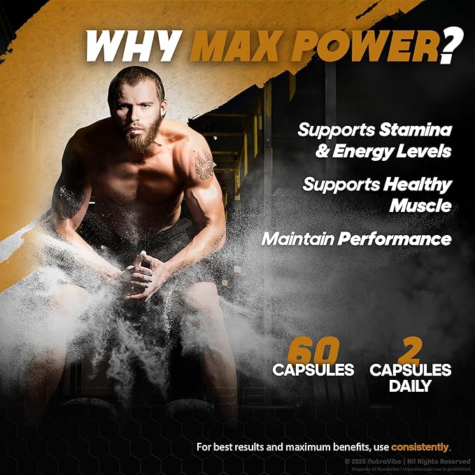 (3 Pack) Max Power Capsules – MaxPower Powerful Formula with Natural Ingredients for Stamina Energy &amp Daily Performance | Easy-to-Swallow Pills Official Reviews 90 Day Supply (180 Capsules)