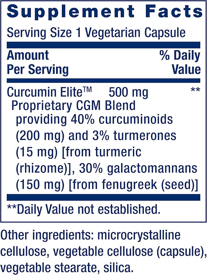 Life Extension Curcumin Elite Turmeric Extract Promotes a Healthy inflammatory Response &amp Vitamins D and K with Sea-Iodine Vitamin D3 Vitamin K1 and K2