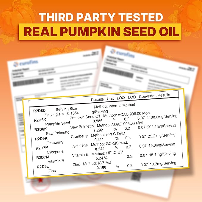Pumpkin Seed Oil Gummies 4400mg with Saw Palmetto Cranberry Lycopene Vitamin E Zinc Cold Pressed Pure Virgin Pumpkin Seed Oil for Hair Growth Skin Urinary Bladder &amp Prostate Health 60 Co