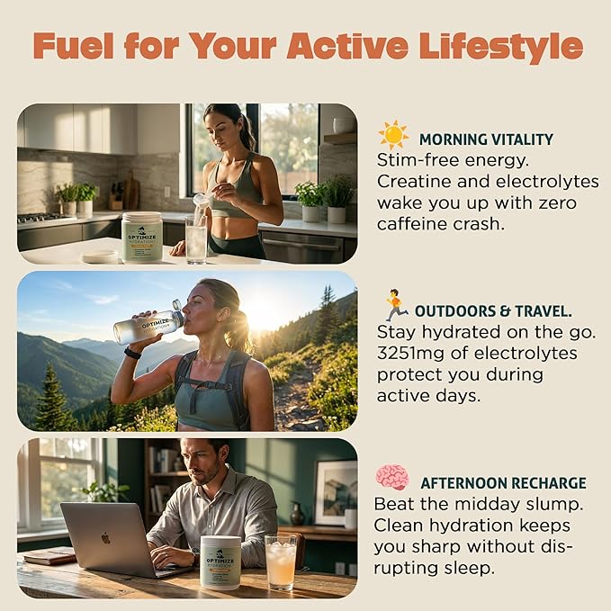 Optimize Minerals Tropical Surge Hydration | All in-One Supplement Pack Ionic Trace Mineral Blend Electrolyte and Micronutrient Support