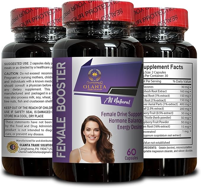Women’s Passion &amp Vitality Support – Herbal Capsules with Black Cohosh &amp Sage Leaf – Support Hormone Balance Blend – 1 Bottles 60 Capsules