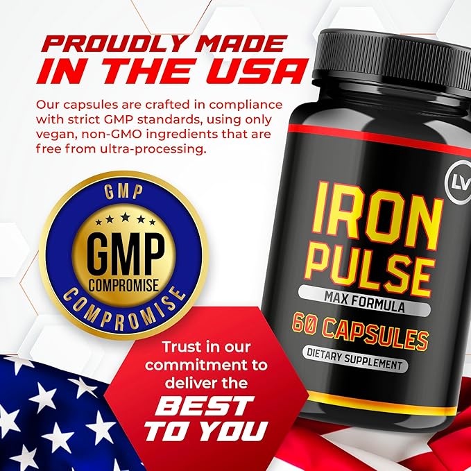LIVORKA (5 Pack) Iron Pump Pills Iron Pump Iron Pump Capsules Iron Pump Formula Iron Pump Vitamin Iron Pump Energy Pills Iron Pump Advanced Formula Pump Iron 300 Capsules for 5 Months