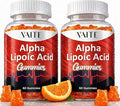 Alpha Lipoic Acid Gummies – Extra Strength ALA Antioxidant Supplement for Brain Health and Nerve Support – Non-GMO Vegan Gluten-Free – 60 Chewable Supplements for Antioxidant and Pain Relief (2pack)