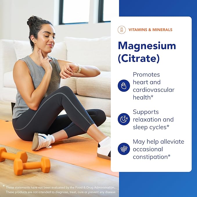 Pure Encapsulations Magnesium (Citrate) - Supplement for Sleep Heart Health Cognitive Health Bone Health Energy Muscles and Metabolism* - with Premium Magnesium - 90 Capsules