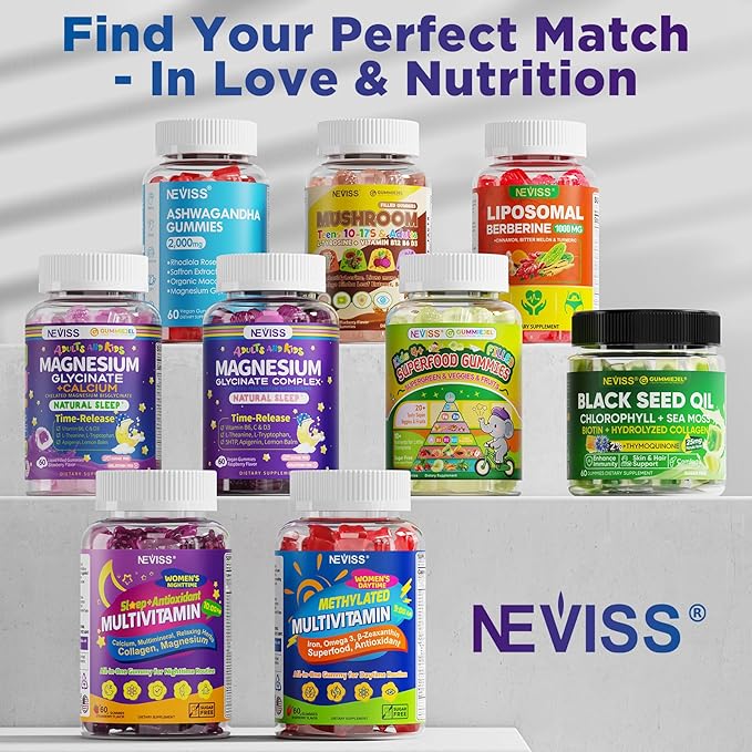 Magnesium Glycinate Gummies for Adults &amp Kids 4+ Sugar Free Magnesium Bisglycinate Supplement 400/200mg with B6D3 5HTP L-Theanine for Sleep &amp Relaxation Brain Muscle Melatonin Free Gummi