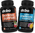 Thyroid Support &amp Lymphatic Drainage Supplements - Thyroid Supplement Complex Vitamin &amp Lymphatic Support Total Herbal Cleanse Products with Echinacea - Lymph Node Detox Cleanse System Drainag