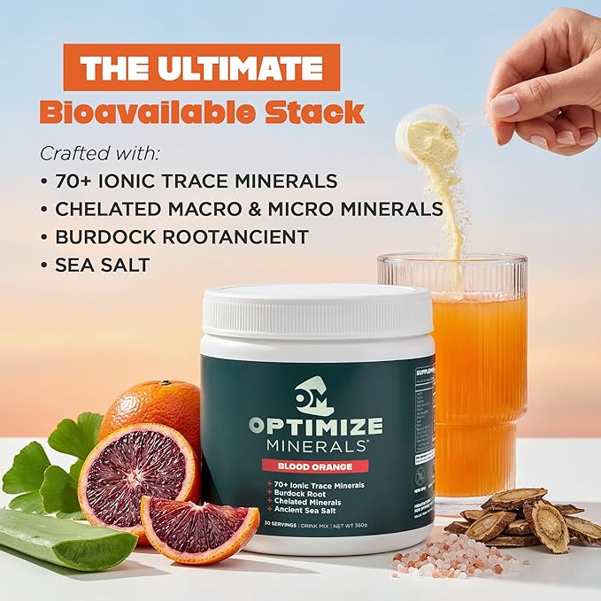 Optimize Minerals Vitaminz and Orange Minerals Bundle | All in-One Supplement Pack Ionic Trace Mineral Blend Electrolyte and Micronutrient Support