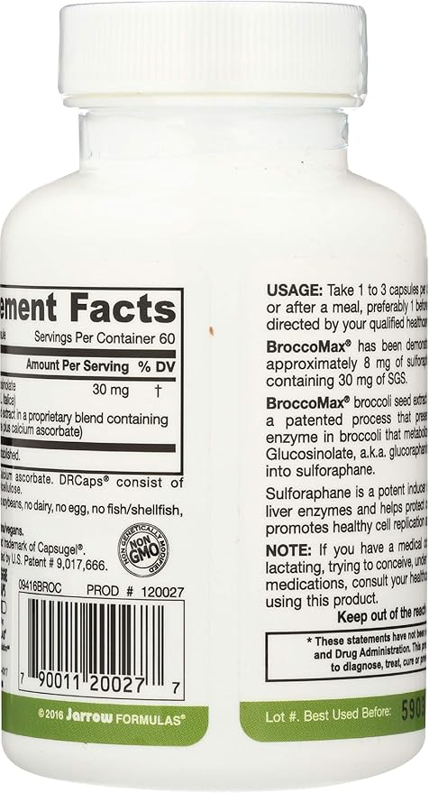 JARROW FORMULAS Brocco Max 500 MG 60 CT