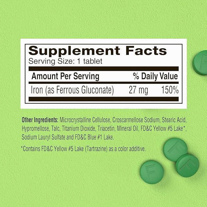 Fergon High Potency Iron Supplement Tablets 100 ea (Pack of 3)