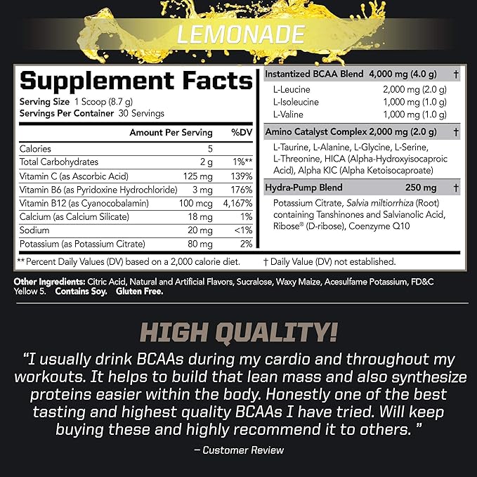 PMD Sports CG5 - Premium Creatine and L-Glutamine Powder (60 Servings) &amp PMD Sports BCAA Stim Free Amino Acids for Enhanced Recovery - Lemonade (30 Servings)