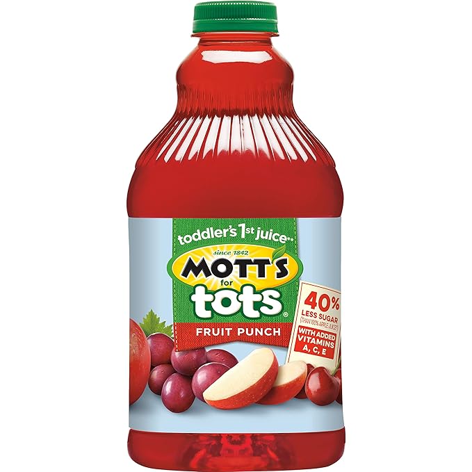 Mott's Motts for Tots Fruit Punch Immunity Support 64-Ounce Bottles (Pack of 8)