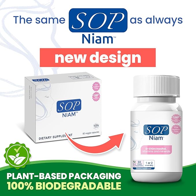 60 Day Supply | D-Chiro Inositol Supplement for PCOS - 500mg | Folic Acid Vitamin B6 B12 D3 &amp Biotin | Polycystic Ovary Syndrome | Hormonal Balance &amp Fertility Support