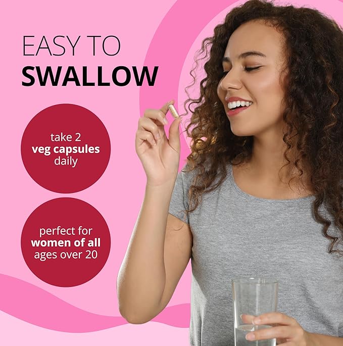 Stellar Labs Low FODMAP Vegan Women's Ultra Multi-Vitamin | Easy to Digest Daily Multivitamin Without Iron | Low Energy Supplement Female Support | Easy to Swallow Veggie Capsules | 60 Count