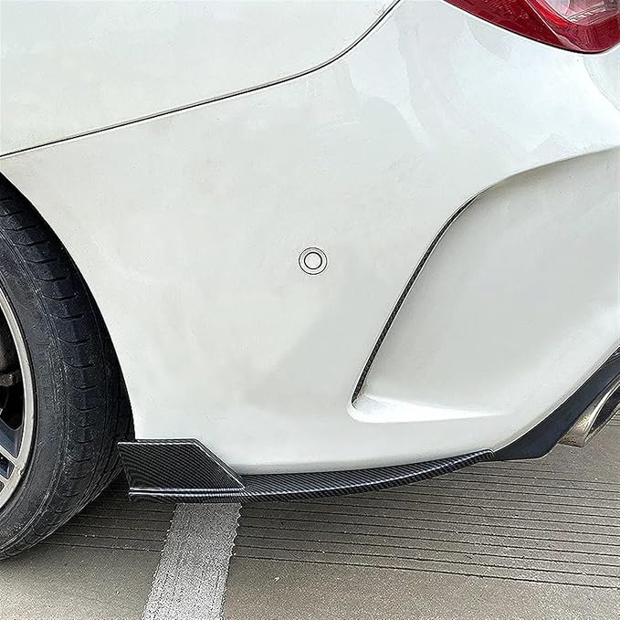 Kiyah Rear Bumper Lip Diffuser Side Spoiler Splitter Compatible for Mercedes Benz CLA Class C117 CLA180 200 CLA45 AMG 2013-2019 Body Kits (Color : Carbon Look)