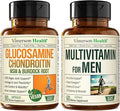 Vegan Glucosamine Chondroitin MSM Joint Support Supplement &amp Complete Multivitamin for Men