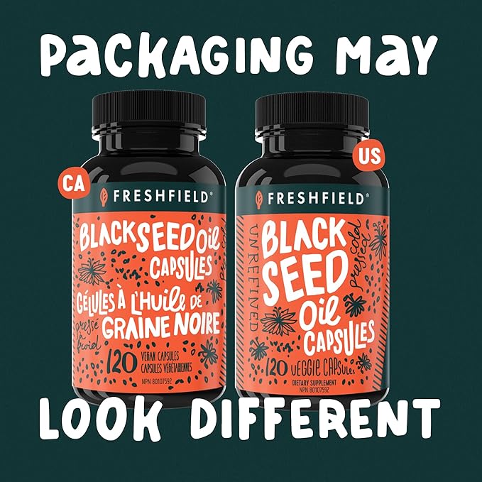 Freshfield Black Seed Oil: Thymoquinone Premium (Black Cumin Seed Oil Nigella Sativa) | Cold Pressed | Vegan | Ultra Strength | Pure and 100% Natural. (120 Capsules)