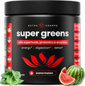 NutraChamps Super Greens Powder Premium Superfood | 20+ Organic Green Veggie Whole Foods | Alfalfa Spirulina Chlorella &amp More | Antioxidant Digestive Enzyme &amp Probiotic Blends | Watermelon