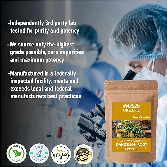 Organic Dandelion Root Powder 100% Pure Natural 100 Gram / 3.52 oz