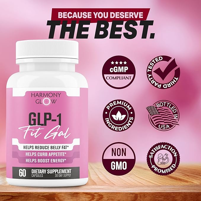 GLP-1 Fit Gal | Weight Loss Pills Appetite Suppressant &amp Fat Burner for Women | Supports Healthy Pathways Associated with GLP-1 Activity | 3rd Party Tested Supplement - 60 Capsules for Adults