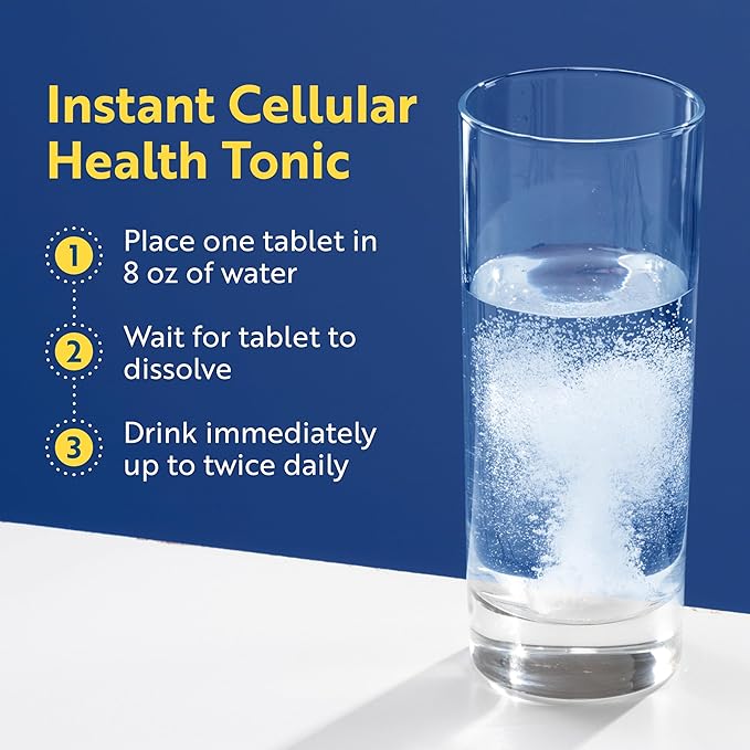 Researched Nutritionals H2 Absorb Molecular Hydrogen Tablets - Instant Hydrogenated Water &amp Antioxidant Supplement - Rejuvenating Drink to Promote Energy &amp Healthy Aging (60 Tablets)