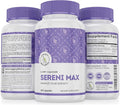 SERINI-MAX - 5-HTP Mood Support Supplement + Calcium - Supports Calm &amp Peaceful State of Mind - Boost Serotonin 5HTP 200mg for Stress Management &amp Sleep Support Supplements - 60 Capsules