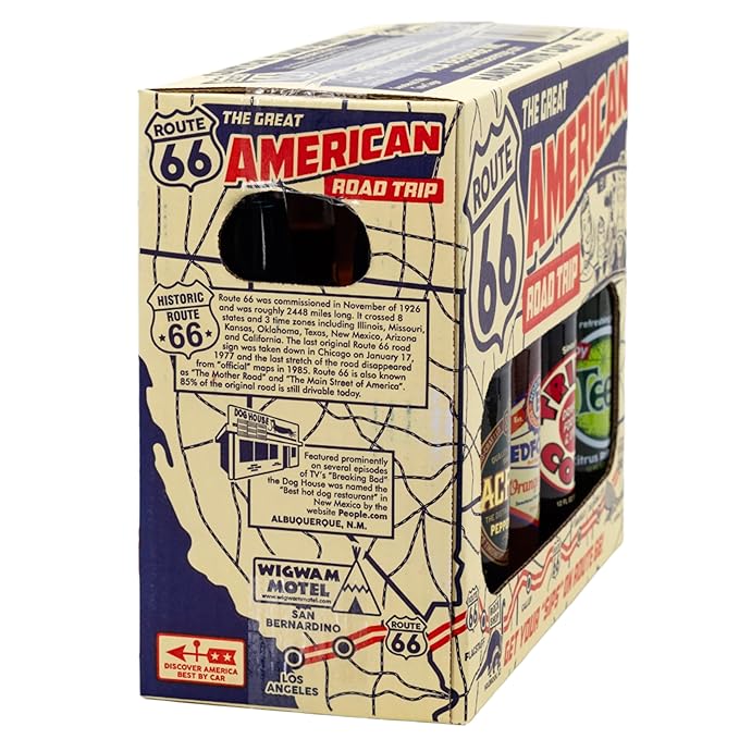 The Great American Road Trip Vintage Soda 10 Pack | 5 Flavors | Orca Beverage