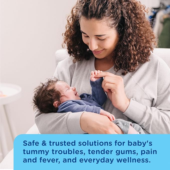 Mommy’s Bliss Ultimate Baby Gift Set | Gripe Water Probiotic Drops Pain &amp Fever Medicine Gas Relief Drops and Gum Massage Gel