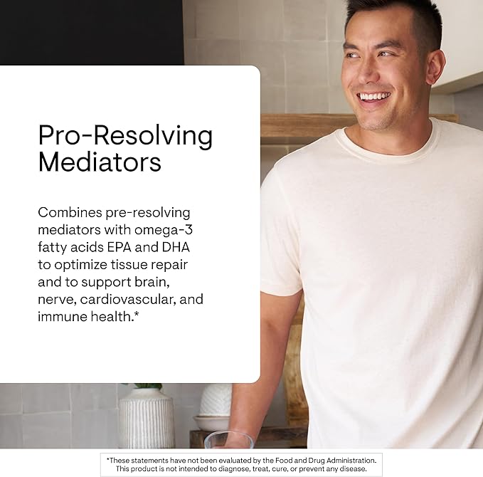 THORNE - Pro-Resolving Mediators - Combines Pre-Resolving Mediators with EPA &amp DHA - Supports Tissue Repair &amp Brain Nerve Cardiovascular &amp Immune Health* - Third-Party Certified - 60 Sof