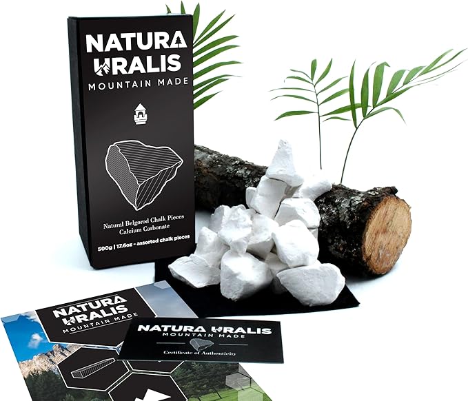 Premium Belgorod Chalk Chunks | 17oz of White Chalk Chunks - Amazing Crunch Satisfying Earthy Velvety and Firm Texture ASMR Sensation Natural Calcium Carbonate