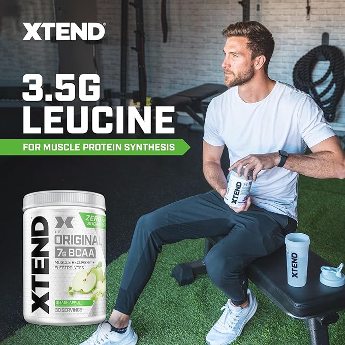 Xtend Original BCAA Powder 7g BCAA and 2.5g L-Glutamine Sugar Free Post Workout Muscle Recovery Drink with Amino Acids for Men &amp Women 30 Servings