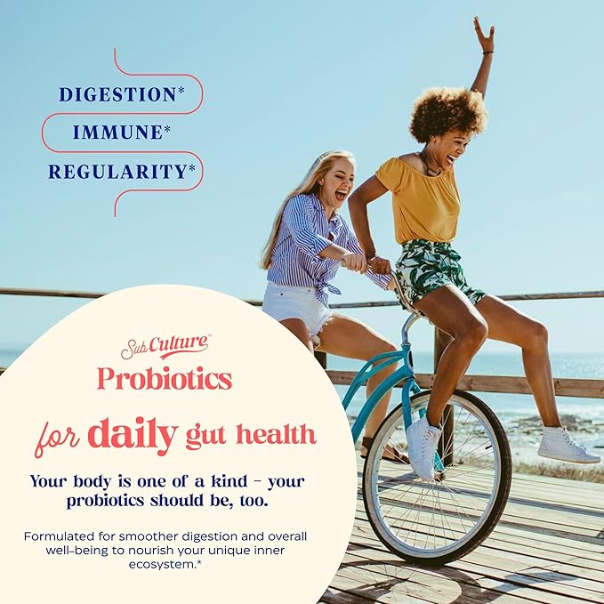 Enzymedica Digest Basic &amp SubCulture Probiotic for Daily Gut Health - Digestive Enzyme Supplement for Women &amp Men Helps Gas &amp Bloating Probiotic Capsules 30 Billion CFU - Pack of 2